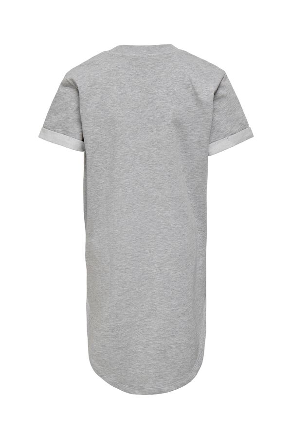 Only Girls Vestido T-shirt de manga curta cinzento