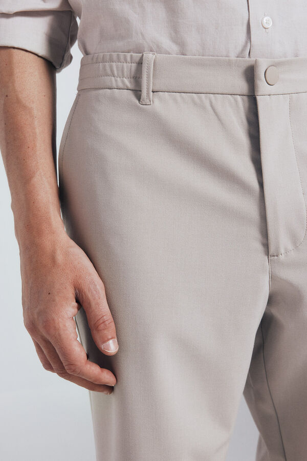 Springfield Pantal&oacute;n chino jogger comfort fit nude