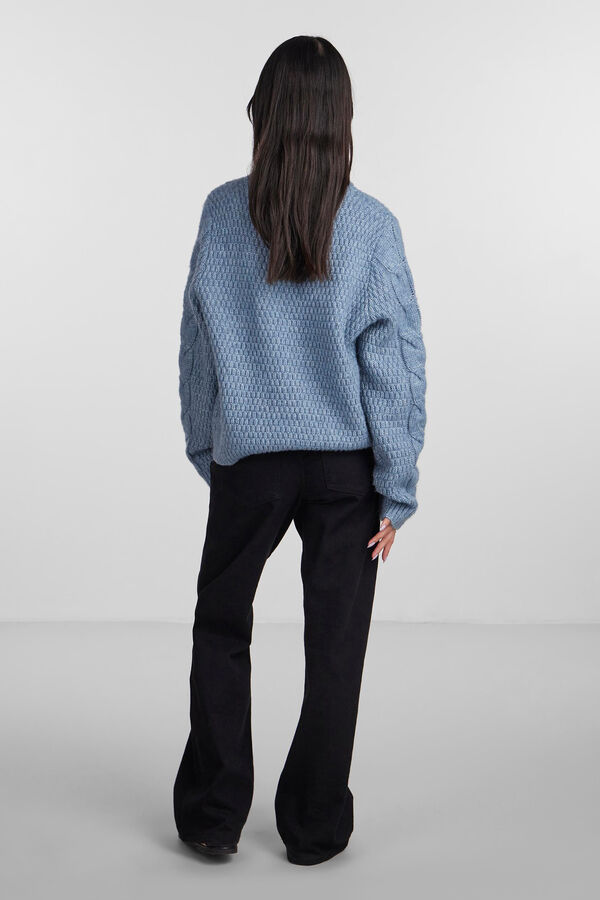 Pieces Camisola de l&atilde; cinzento