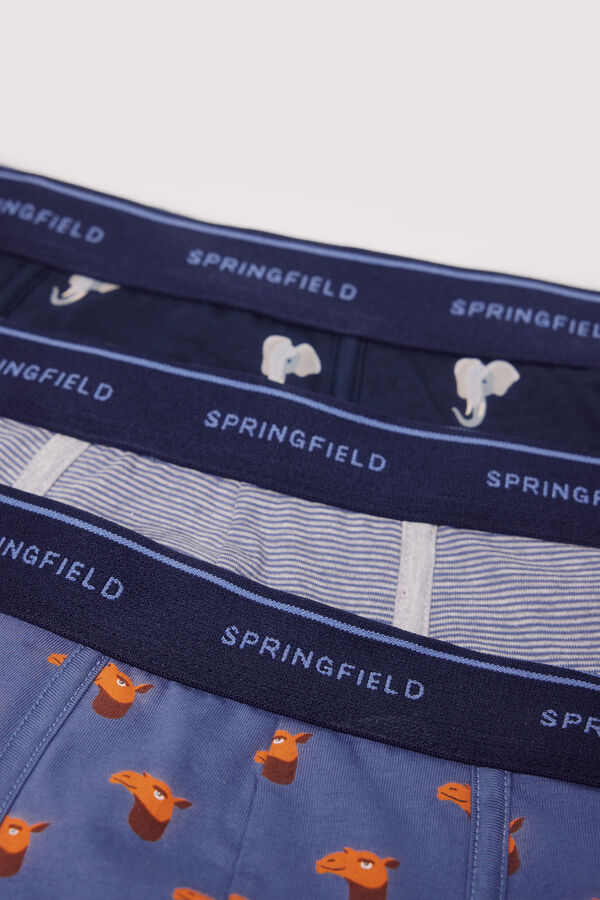 Springfield Pack 3 boxers estampados azul