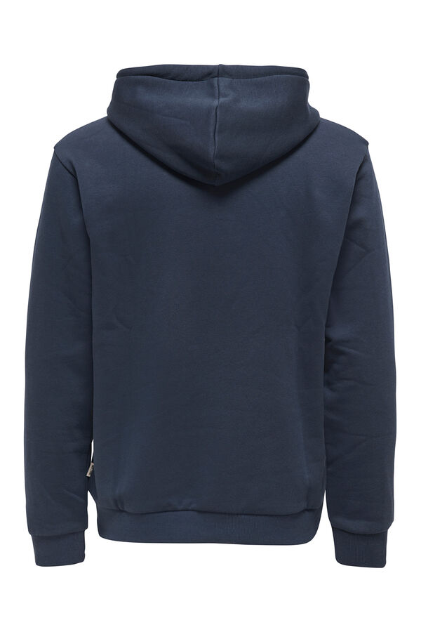 Only & Sons Sweatshirt com fecho-&eacute;clair azul