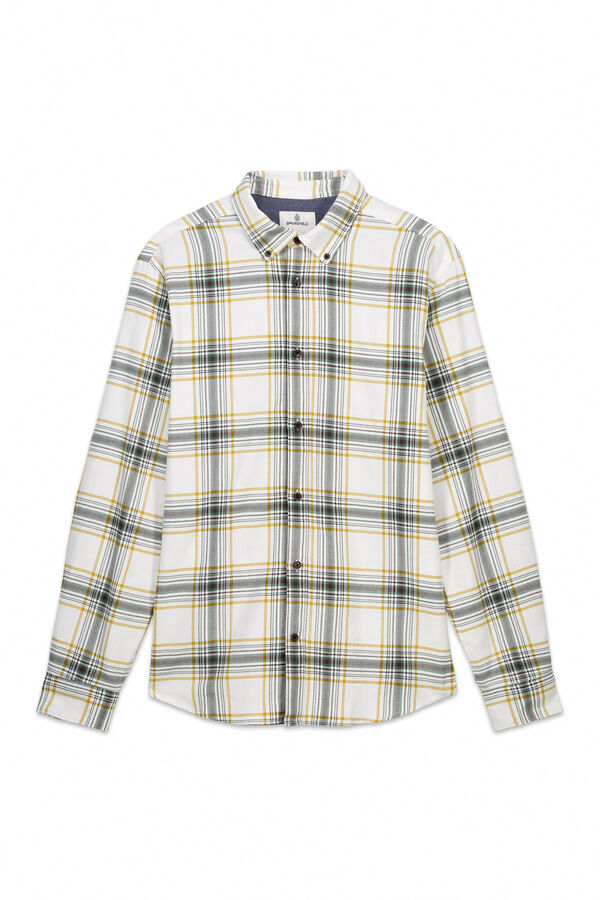 Springfield Camisa cuadros blanco