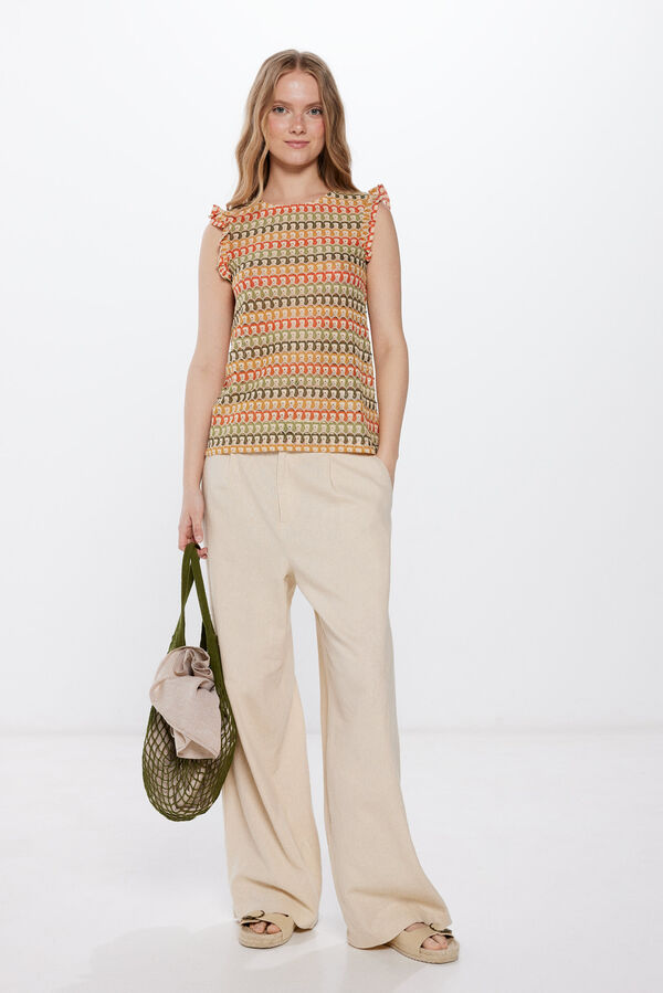 Springfield Camiseta Estructura Multicolor kaki