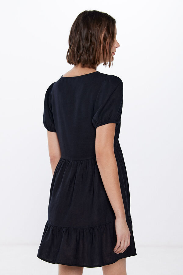 Springfield Vestido curto lace inserido preto