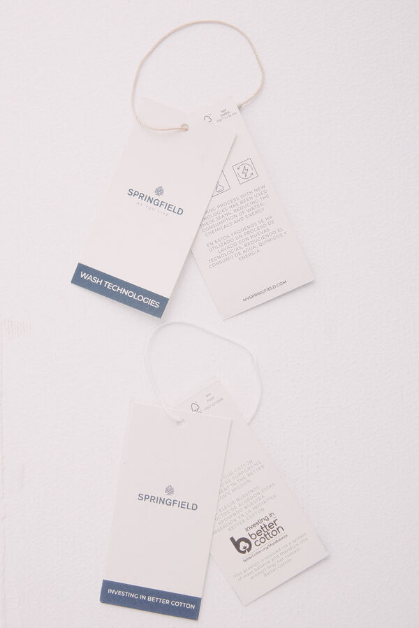 Springfield Jeans bajo bordados azul