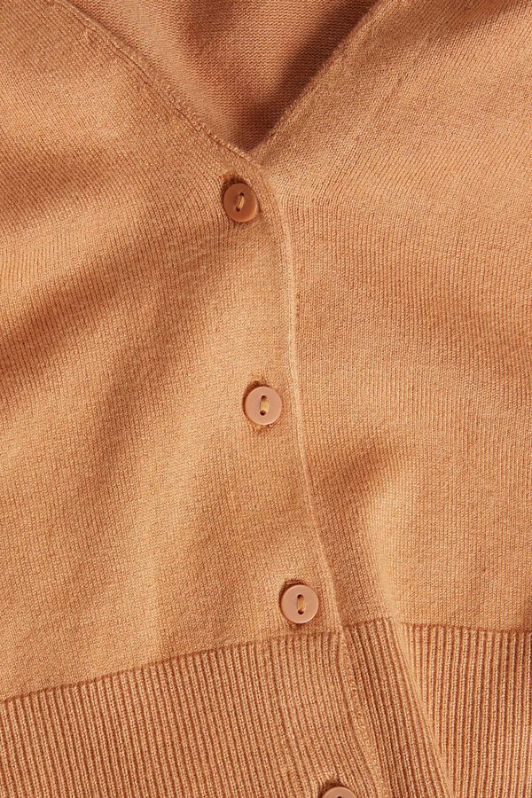 Jack & Jones Cardigan crop de malha fina cru