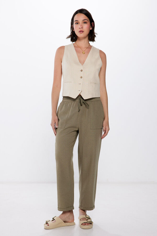 Springfield Cal&ccedil;as jogger algod&atilde;o lyocell bege