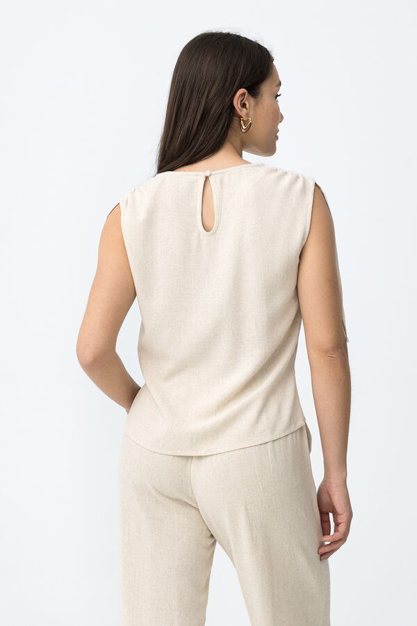 Tiffosi Top con lazos beige
