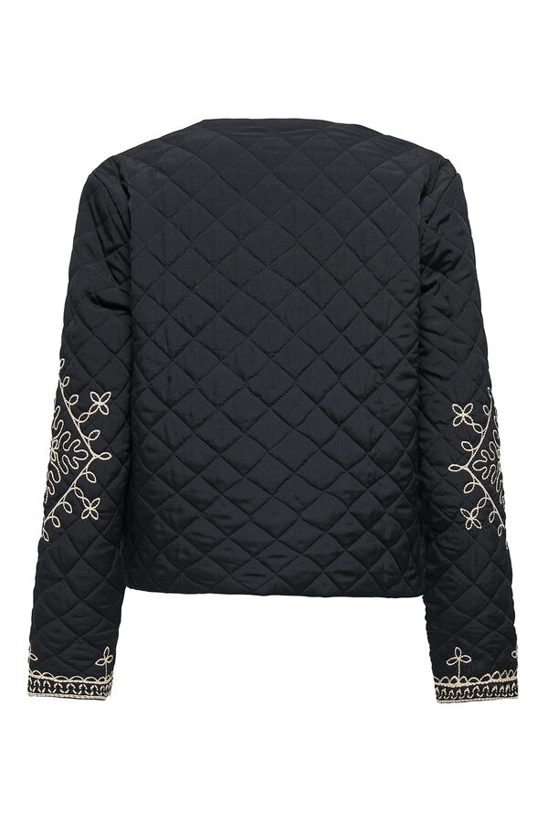 JDY Chaqueta acolchada bordada negro