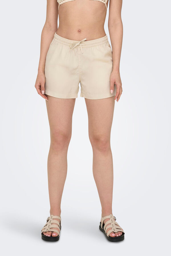 Only Bermudas de corte m&eacute;dio cinzento