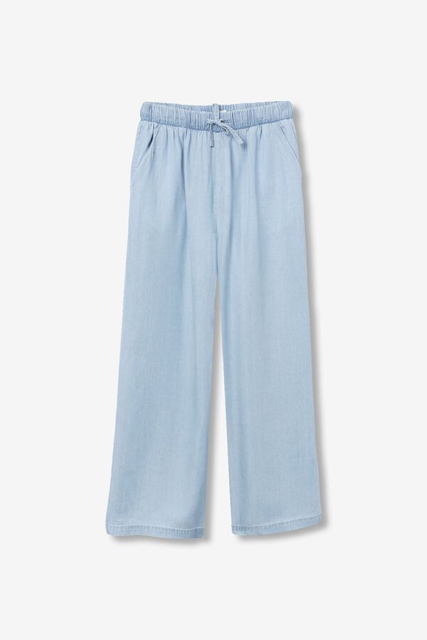 Tiffosi Cal&ccedil;as wide leg azul