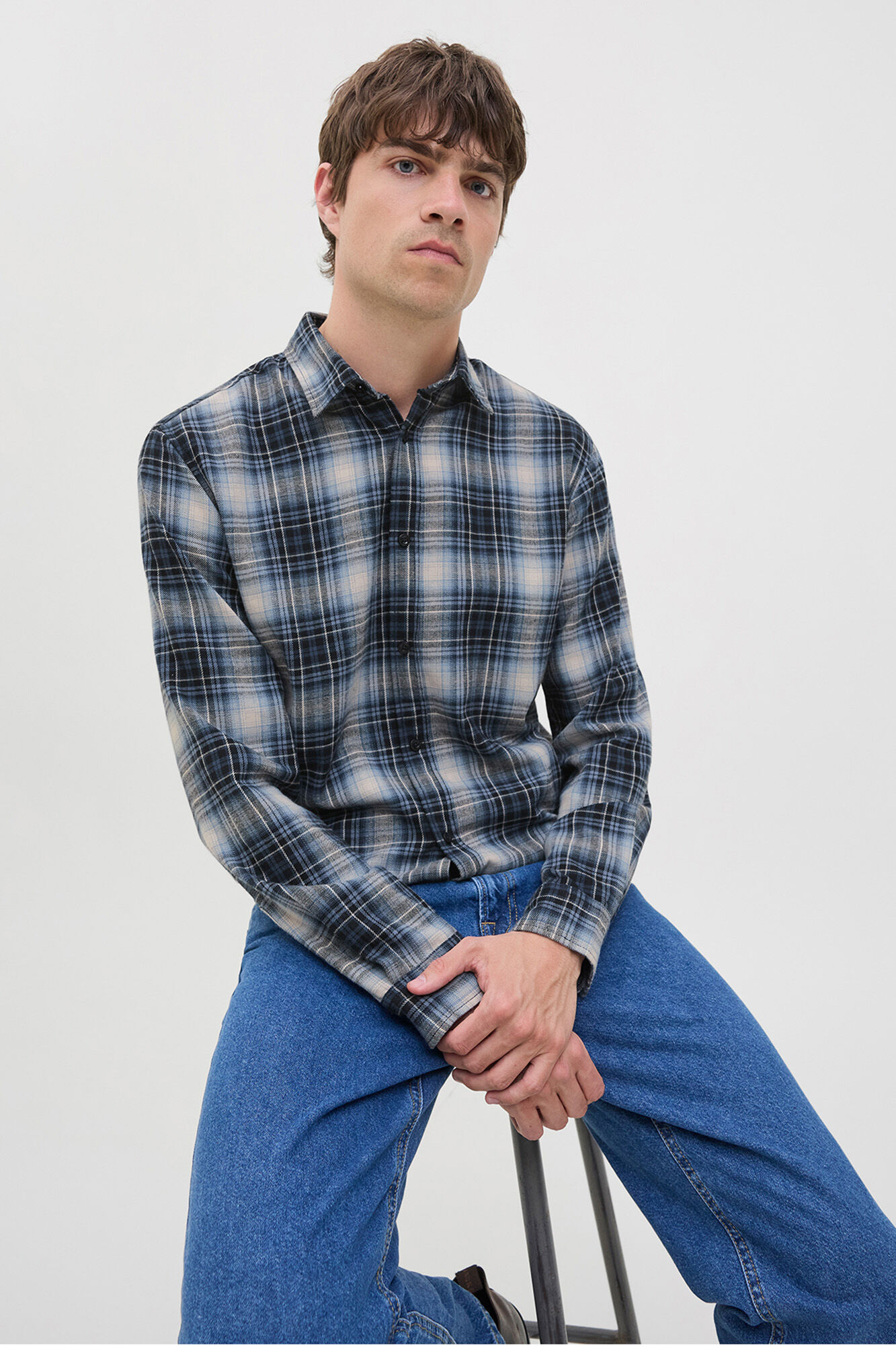 JJ REBEL Camisa regular fit cuadros