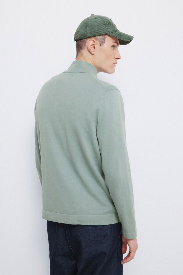 Springfield Camisola Milano com fecho-&eacute;clair verde