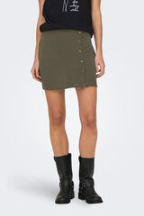 Only Saia mini bot&otilde;es Caqui escuro