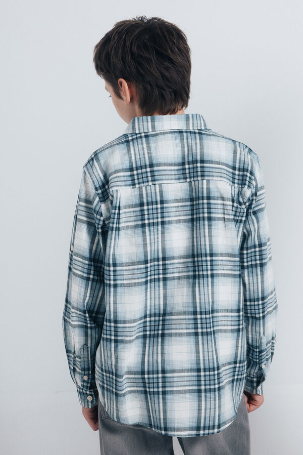 Springfield Kids Camisa cuadros le&ntilde;ador ni&ntilde;o azul