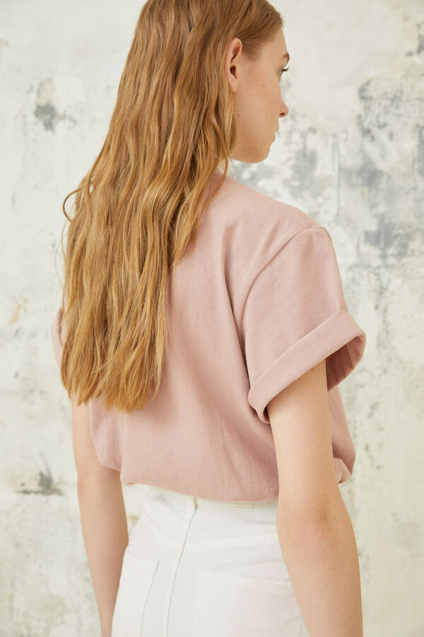 Springfield T-shirt básica algodão orgânico rosa