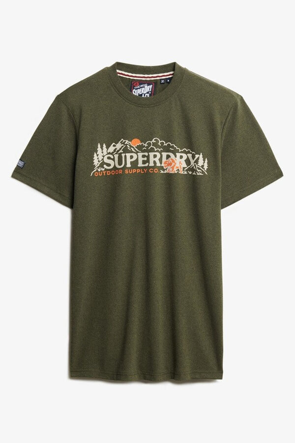 Superdry Camiseta Outdoor scene relaxed&iexcl; verde