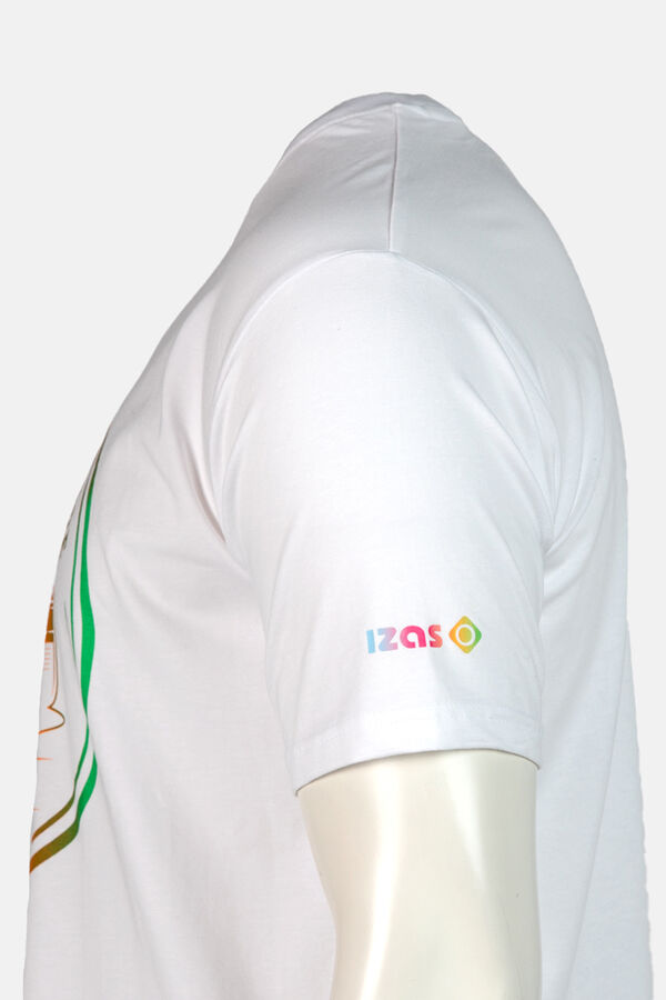 Izas T-shirt cl&aacute;ssica manga curta BATRES M branco