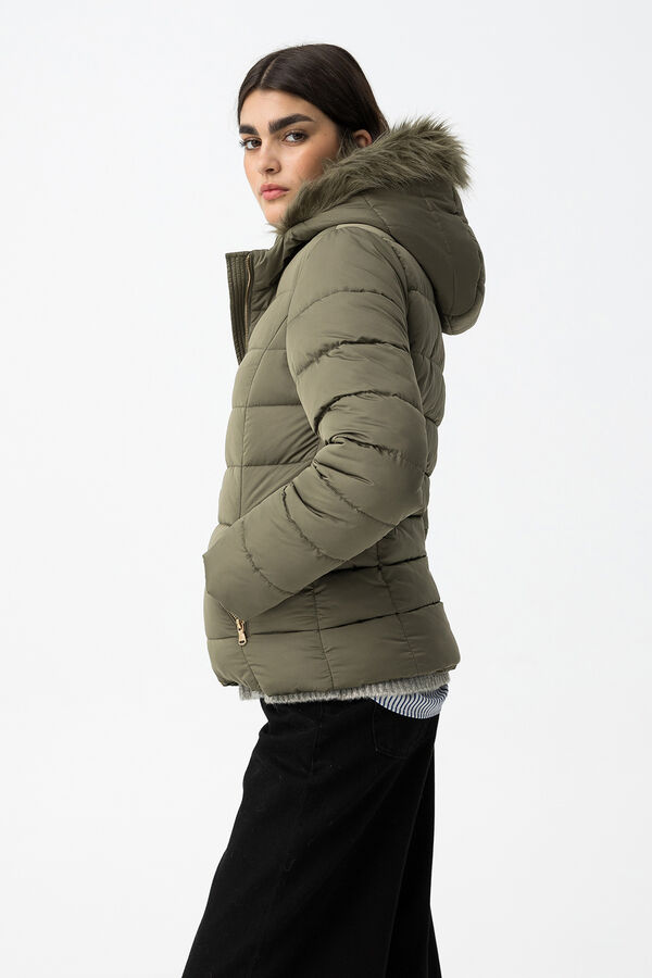 Tiffosi Casaco acolchoado com capuz bege