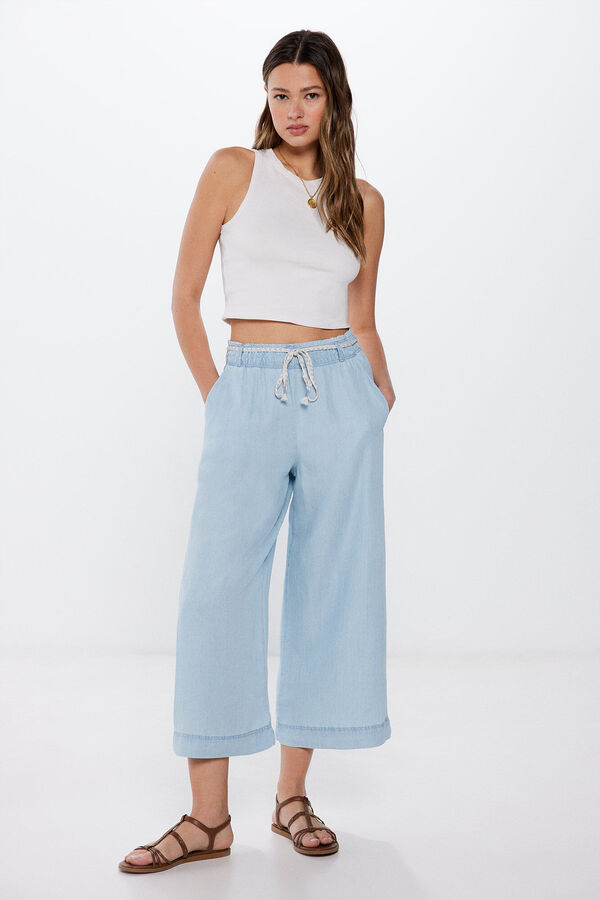 Springfield Jeans Culotte azul
