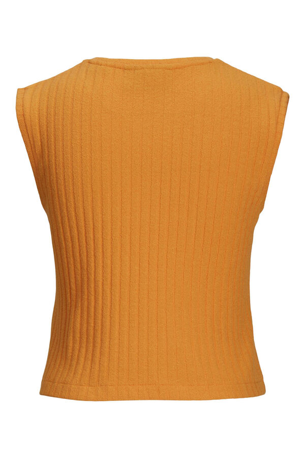 Jack & Jones T-shirt canelada de manga cava vermelho