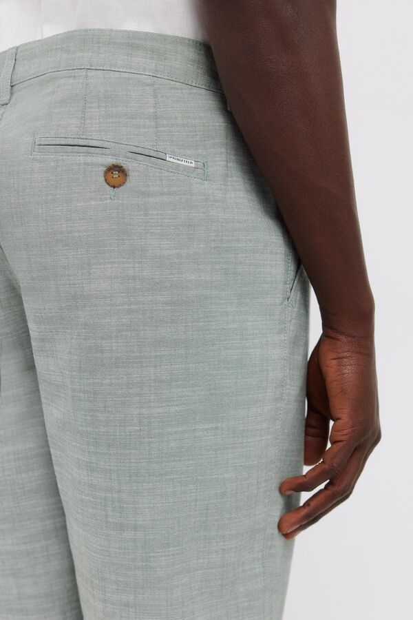 Springfield Bermuda chambray comfort slim fit verde