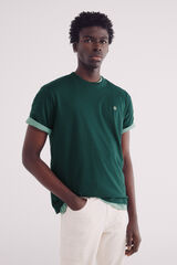 Springfield Camiseta básica cuello redondo verde