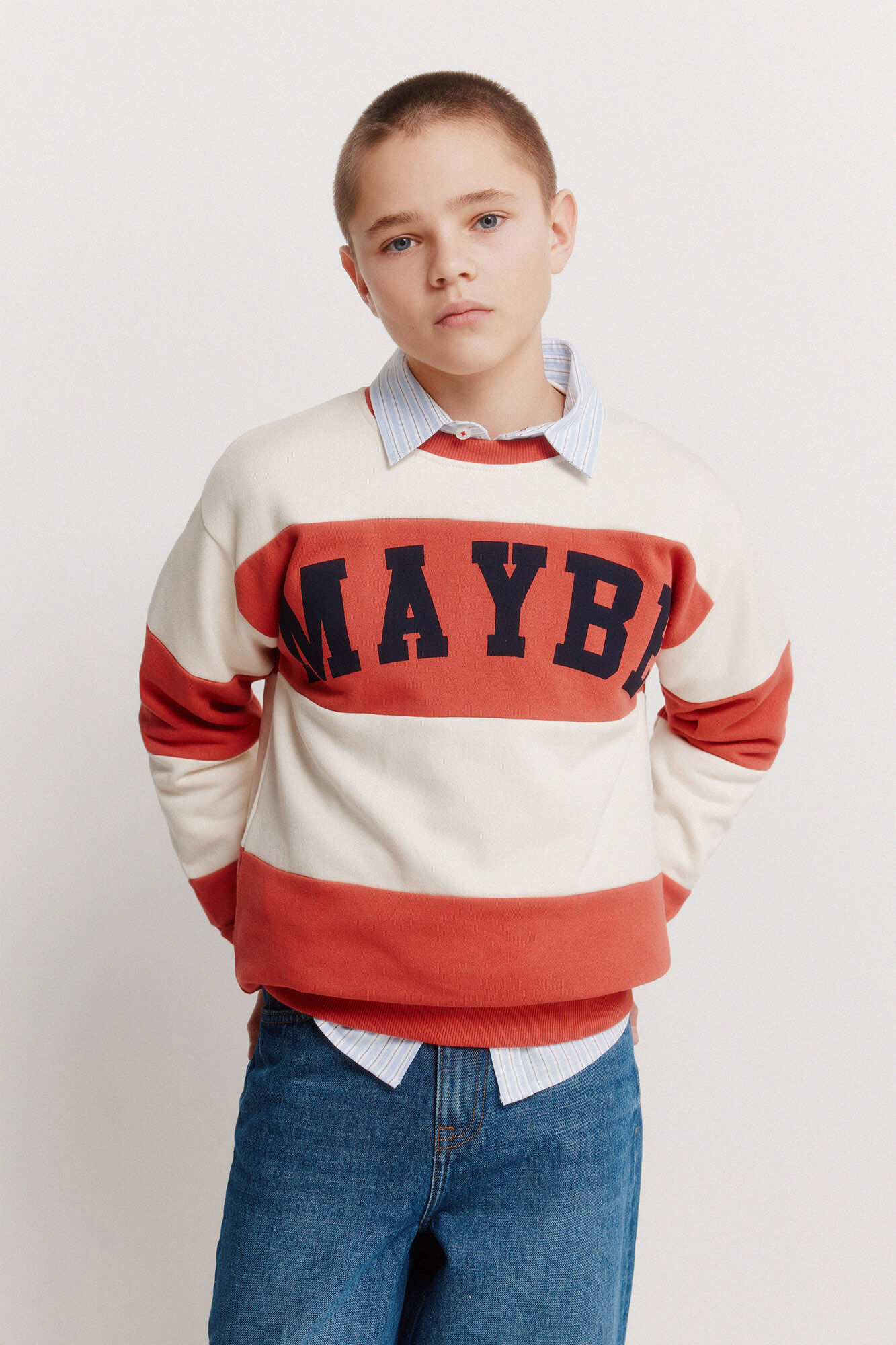 Springfield Kids Sweatshirt &agrave;s riscas "Maybe" para menino