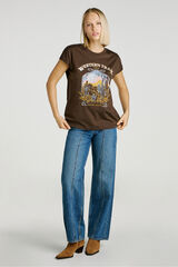 Jack & Jones Camiseta regular fit marr&oacute;n