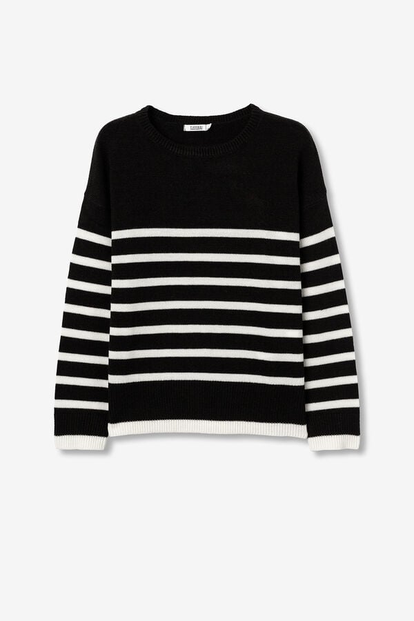 Tiffosi Su&eacute;ter Listrado preto