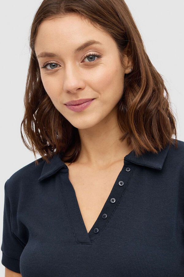 Inside Camiseta Cuello Polo azul