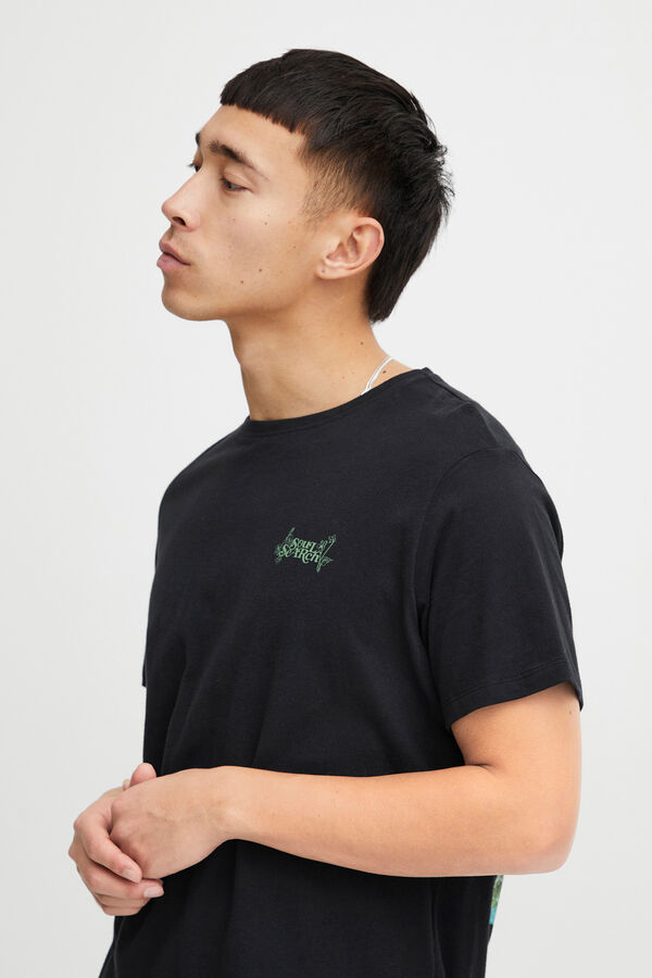 Blend T-shirt Manga Curta - Print Costas preto