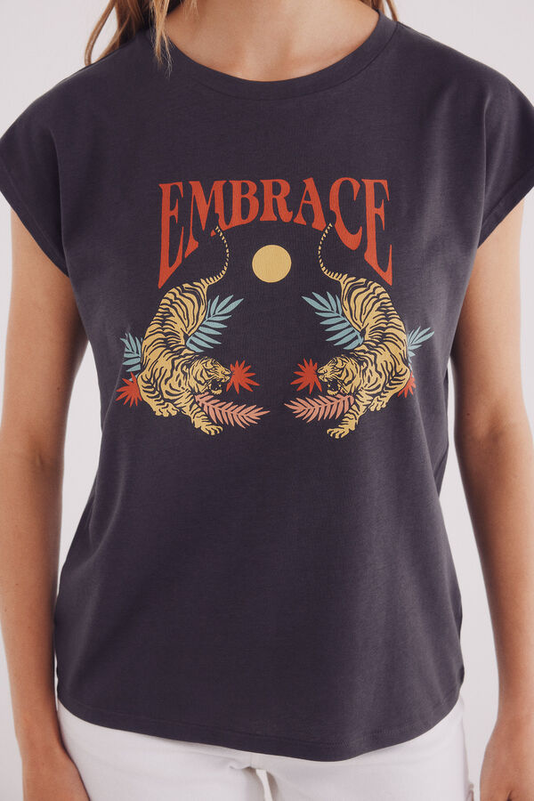 Springfield Camisola gráfica  cinzento