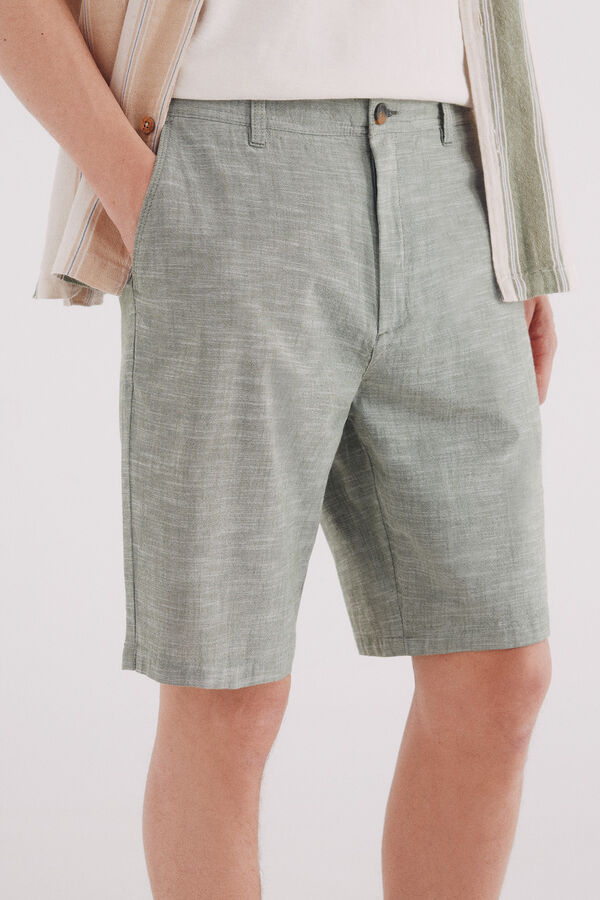 Springfield Bermuda chambray comfort slim fit verde