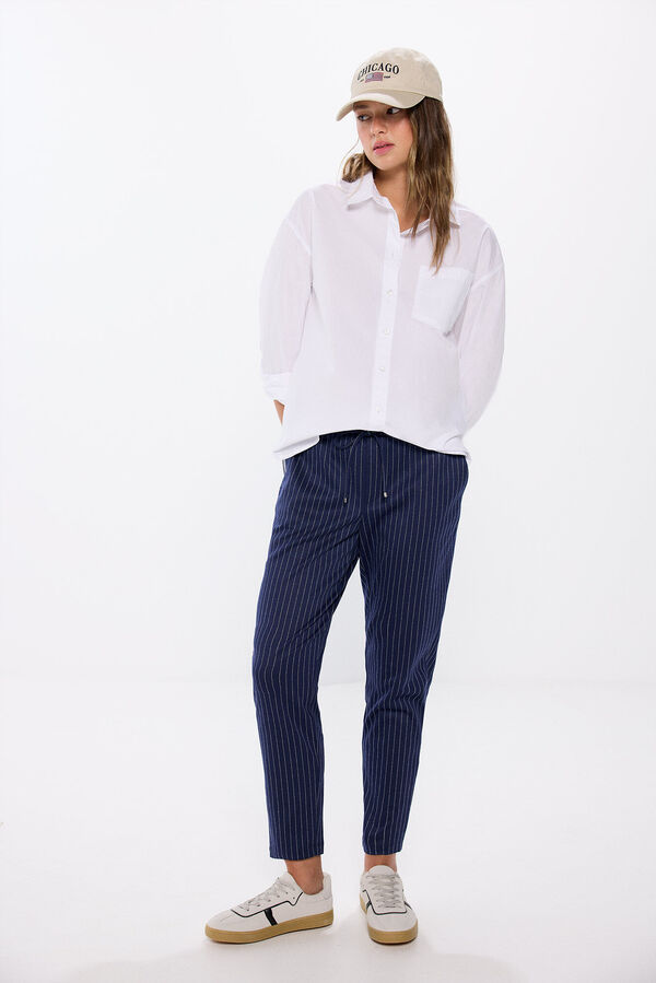 Springfield Pantal&oacute;n jogger punto circular azul