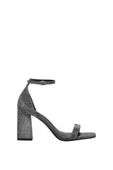 Only Sand&aacute;lias de salto brilhante cinzento