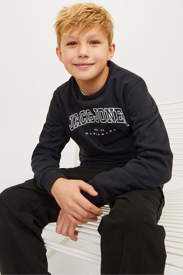Jack & Jones Junior Sudadera regular fit estampada negro