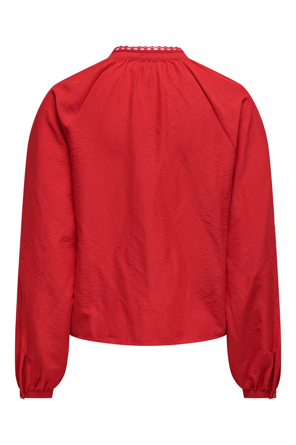 JDY Camisa de manga larga rojo