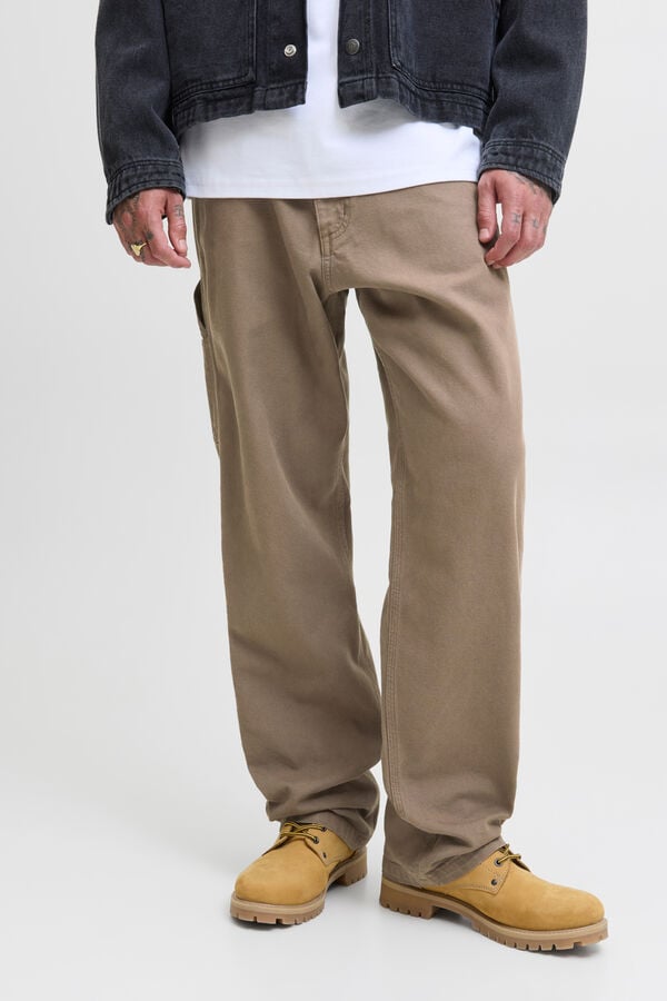 Jack & Jones Pantal&oacute;n denim cargo gris