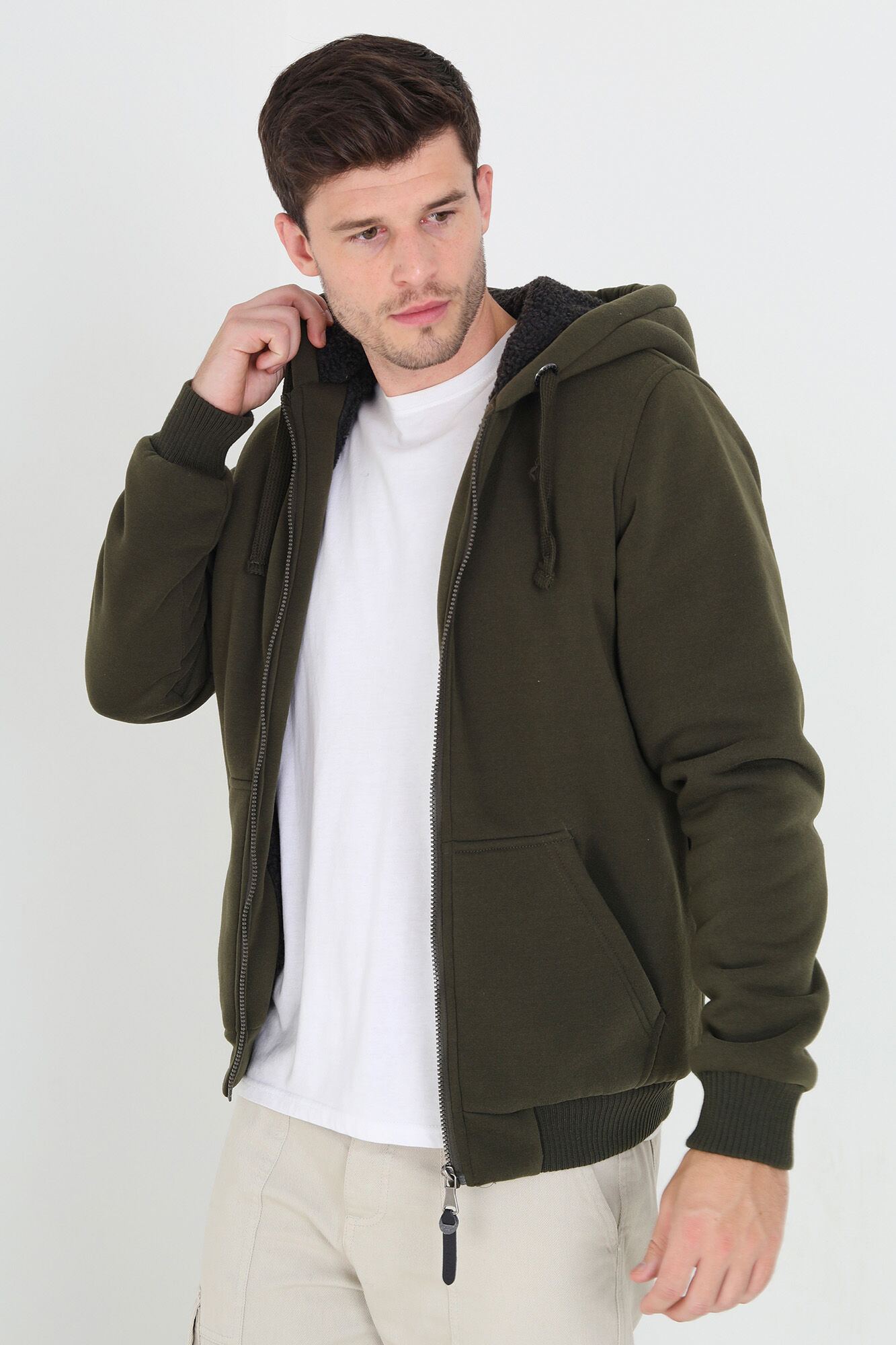 Brave Soul Sudadera con capucha y borrego