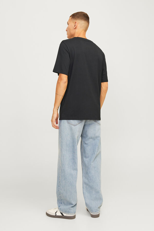 Jack & Jones Camiseta est&aacute;ndar fit Navidad negro
