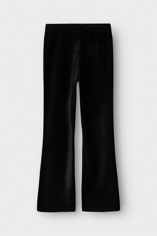 Name It Pantal&oacute;n campana de terciopelo negro