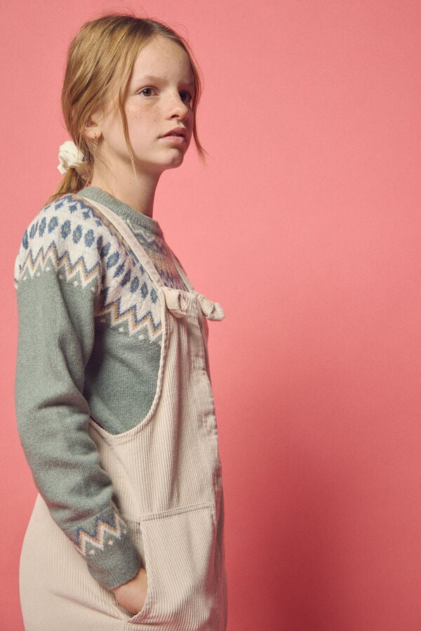 Springfield Kids Macac&atilde;o de veludo de menina azul