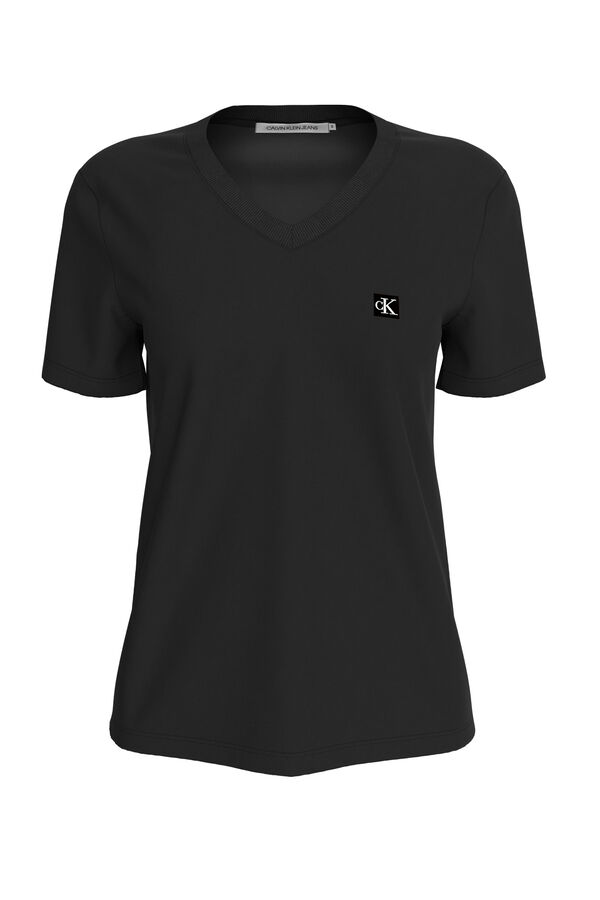 CK Jeans T-shirt manga curta de mulher preto