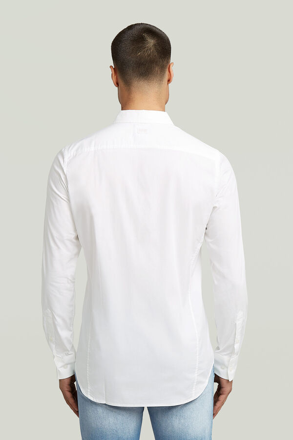 G-STAR Camisa entallada de manga larga blanco