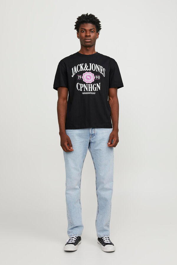 Jack & Jones T-shirt fit relaxed preto