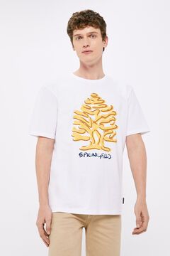 Springfield T-shirt árvore aguarela branco