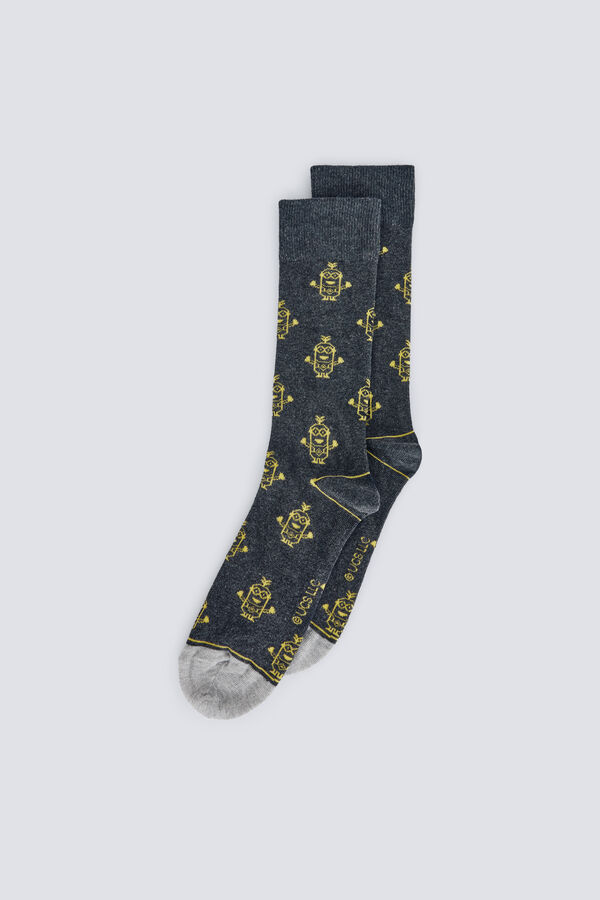 Springfield Calcet&iacute;n Minions gris