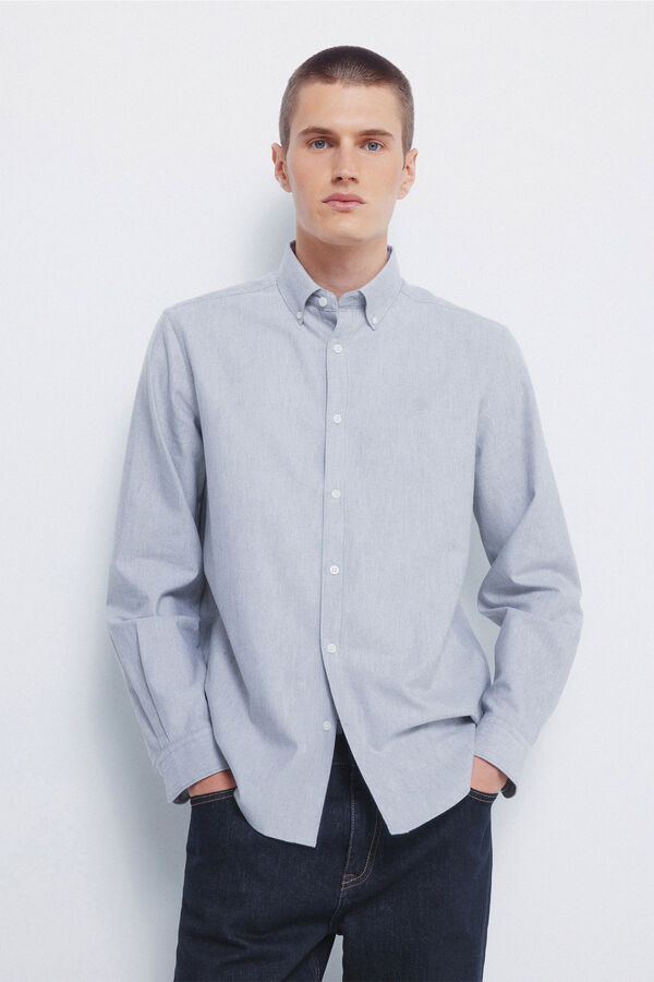Springfield Camisa oxford tencel gris