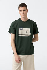 Tiffosi T-shirt estampada verde